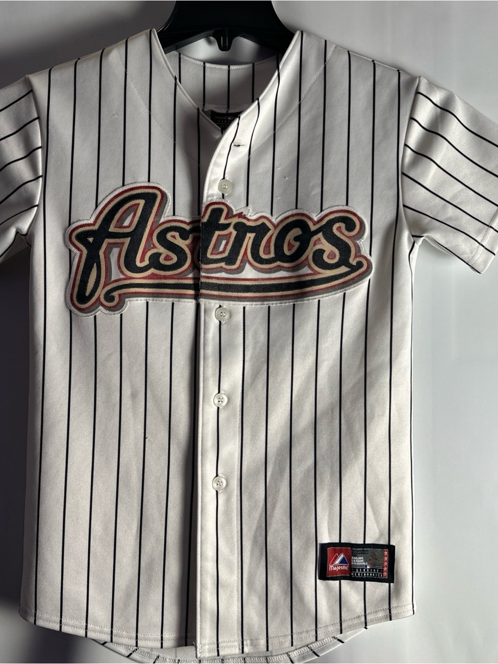 Majestic Kids' Houston Astros White Pinstripe Baseball Jersey Lance Berkman